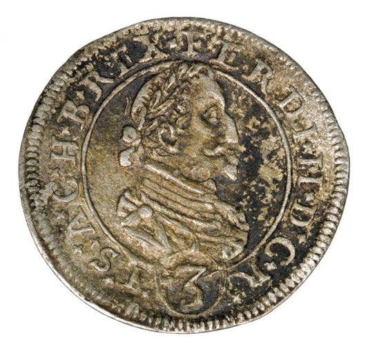 3 krajcary 1628 Ferdinand II Habsbourg Autriche Graz