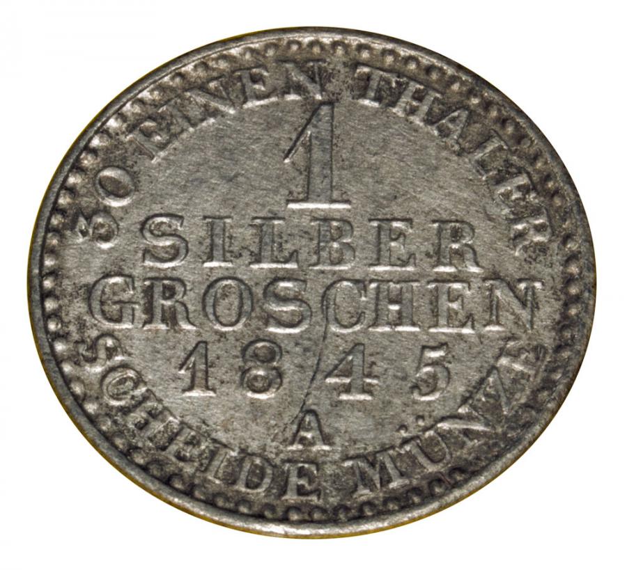 1 groschen en argent 1845 Frédéric-Guillaume IV Prusse Berlin