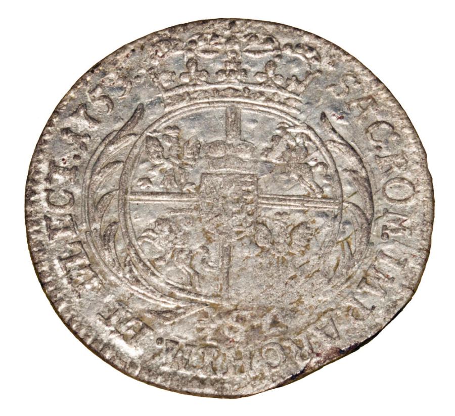1/2 sixpence 1753 August III Pologne Leipzig