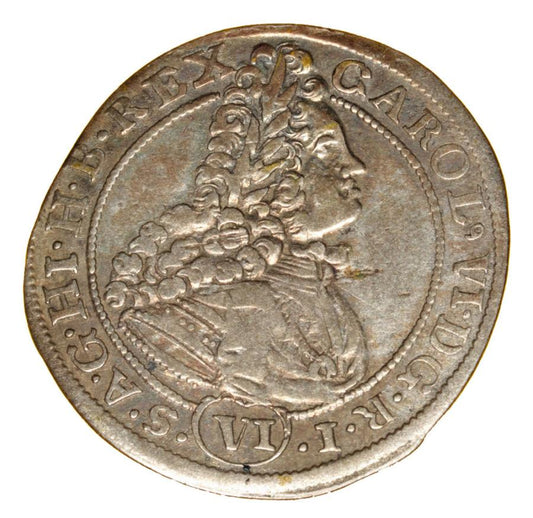 6 kreuzer 1714 Charles VI Habsbourg Silésie Wrocław