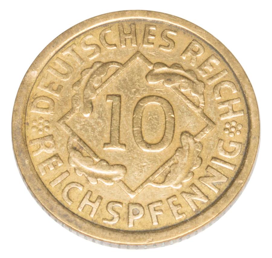 10 Reichspfennig 1925 Allemagne Karlsruhe G