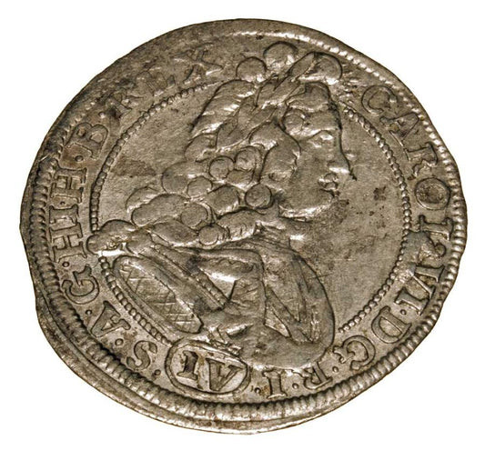 6 kreuzer 1713 Charles VI Habsbourg Silésie Wrocław