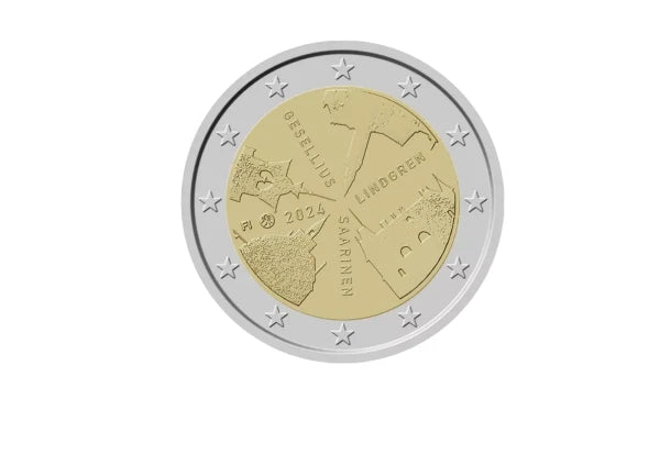2 Euro 2024 Finlande Recherche sur le climat Architecture de Finlande - Gesellius, Lindgren, Saarinen