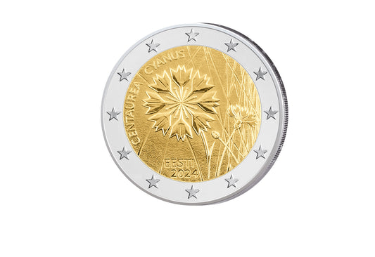 2 Euro 2024 Estonie fleur nationale bleuet bfr.