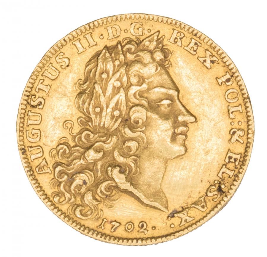 2 ducats 1702 Auguste II le Fort Pologne Dresde