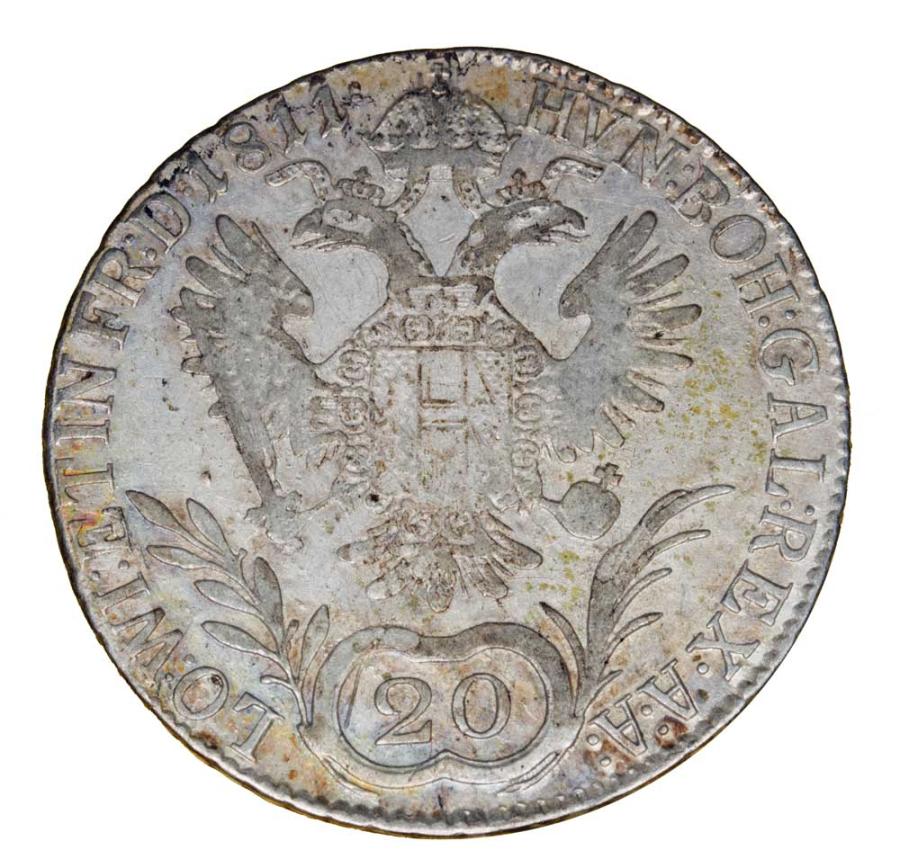 20 couronnes 1811 François II Habsbourg Autriche Kremnica B