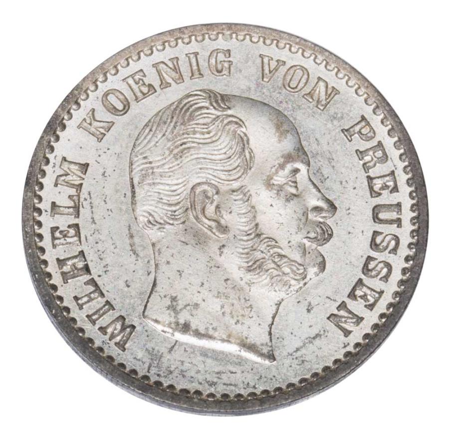 2 1/2 groschen argent 1861 Guillaume Ier Allemagne Berlin A