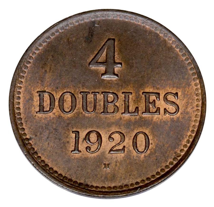 4 doubles 1920 Grande-Bretagne Guernesey Birmingham H
