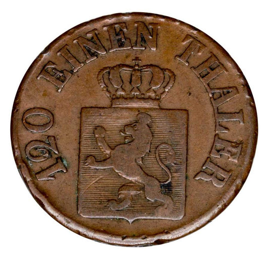 3 Hellers 1850 Frédéric Guillaume Ier Allemagne Hesse Cassel