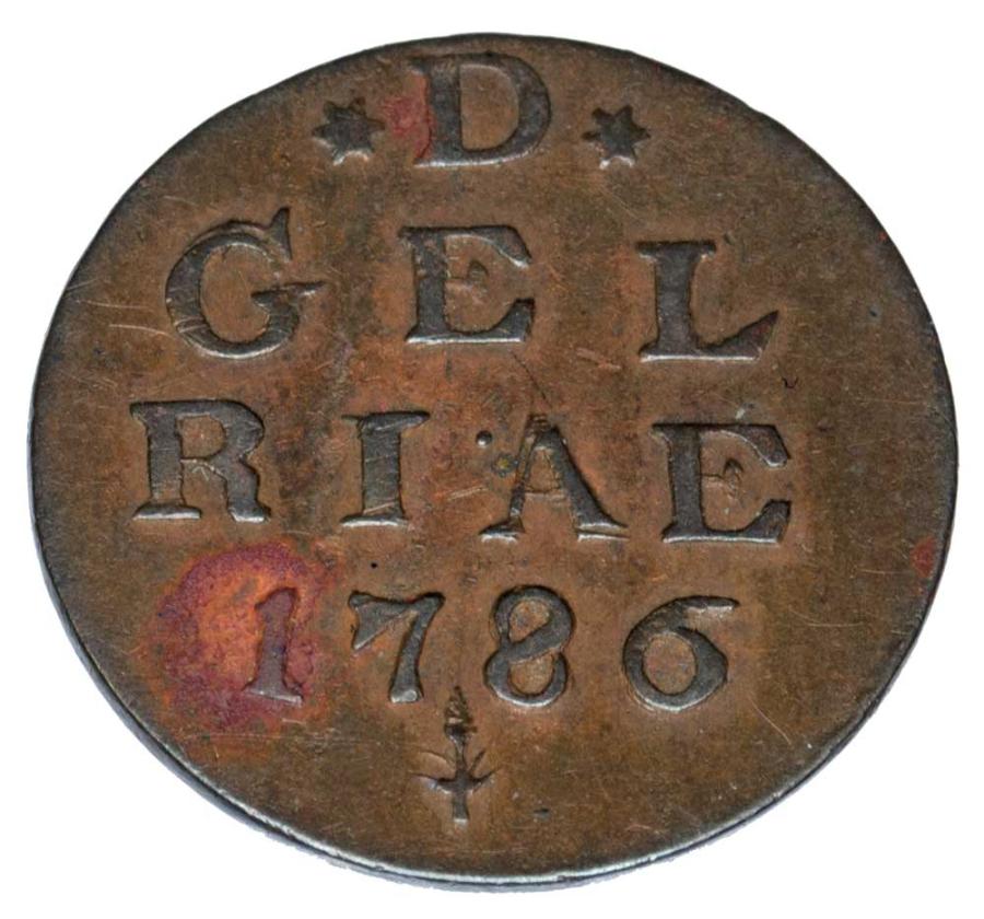 1 duit 1786 Harderwijk Gueldre