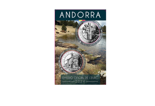 2 x 1,25 € 2024 Andorre Croix à sept bras / Marie de Canolich