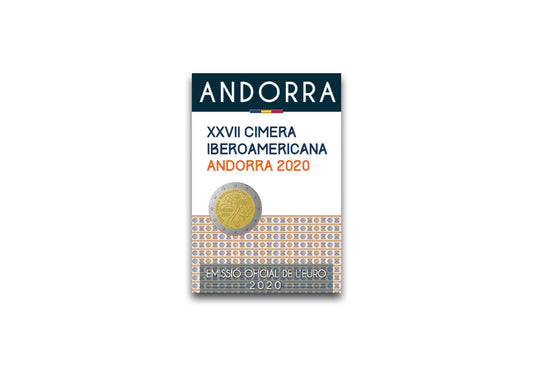 2 euros 2020 Andorre XXVII. Sommet ibéro-américain, blister