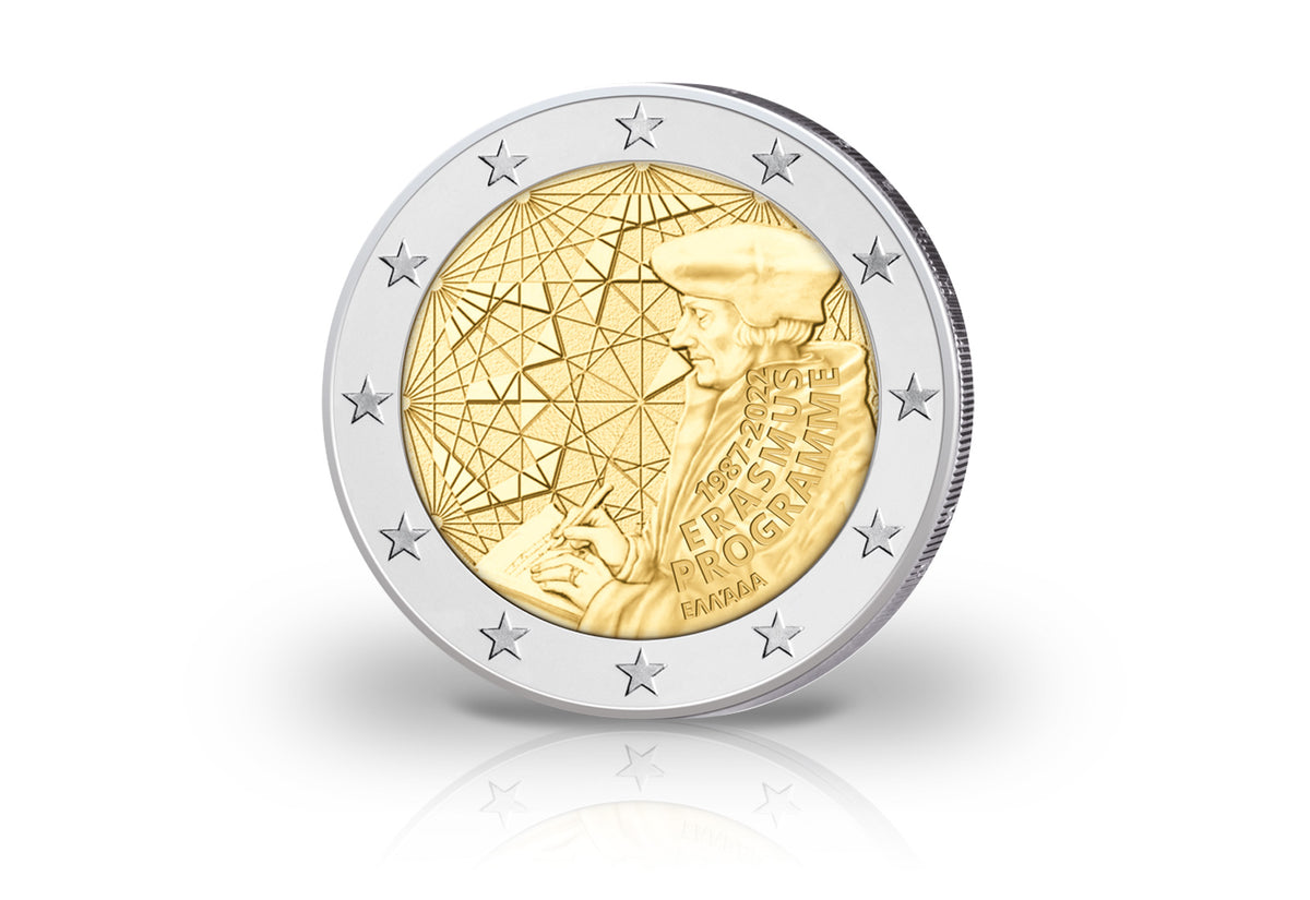 2 euros 2022 Grèce 35e anniversaire du programme Erasmus