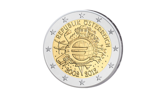 2 euros 2012 Autriche Émission conjointe 10 ans de liquidités (bfr)