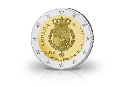 2 Euro 2018 Espagne 50e anniversaire du roi Felipe VI.