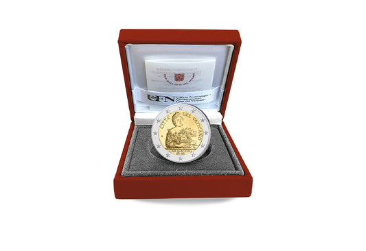 2 euros 2021 Vatican 450e anniversaire du Caravage PP en étui